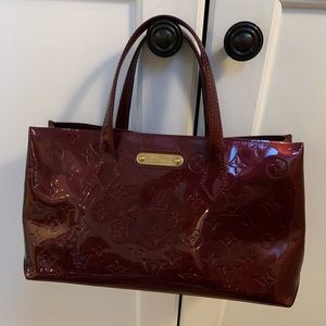 Used Louis Vuitton Burgundy Patent Leather Bag